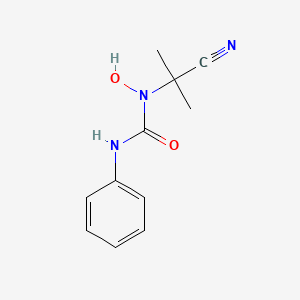molecular formula C11H13N3O2 B14464898 N-(2-Cyanopropan-2-yl)-N-hydroxy-N'-phenylurea CAS No. 66285-92-5