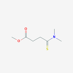molecular formula C7H13NO2S B14464906 Methyl 4-(dimethylamino)-4-sulfanylidenebutanoate CAS No. 73199-96-9