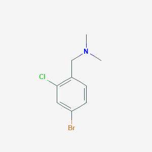 molecular formula C9H11BrClN B1446491 4-Bromo-2-chloro-N,N-dimethyl-benzenemethanamine CAS No. 1159976-87-0