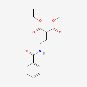 molecular formula C16H21NO5 B14464914 Diethyl[2-(benzoylamino)ethyl]propanedioate CAS No. 73234-13-6
