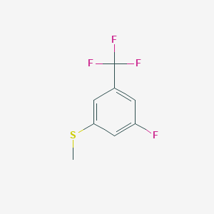 molecular formula C8H6F4S B1446493 3-Fluoro-5-trifluoromethylthioanisole CAS No. 1414870-73-7