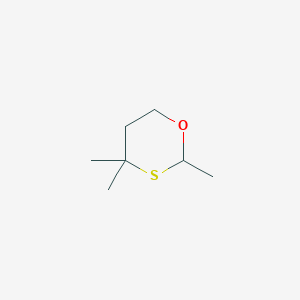 molecular formula C7H14OS B14464946 2,4,4-Trimethyl-1,3-oxathiane CAS No. 72472-02-7