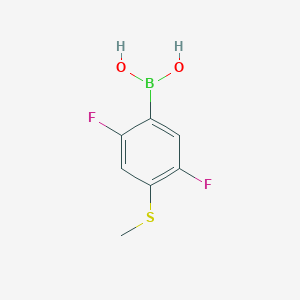 molecular formula C7H7BF2O2S B1446499 2,5-Difluoro-4-(methylsulfanyl)phenylboronic acid CAS No. 1451392-37-2