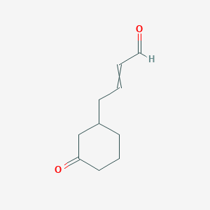 molecular formula C10H14O2 B14464998 4-(3-Oxocyclohexyl)but-2-enal CAS No. 66538-48-5