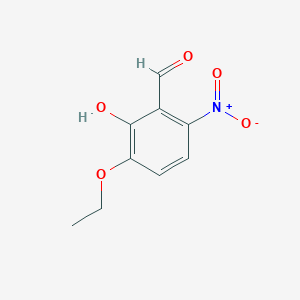 molecular formula C9H9NO5 B144650 3-Ethoxy-2-hydroxy-6-nitrobenzaldehyde CAS No. 130570-44-4