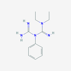 molecular formula C12H19N5 B14465002 N,N-Diethyl-N-phenyltriimidodicarbonic diamide CAS No. 72693-36-8