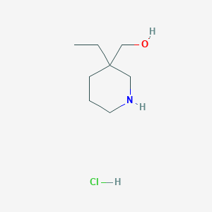 molecular formula C8H18ClNO B1446504 (3-Ethylpiperidin-3-yl)methanol hydrochloride CAS No. 1797816-03-5