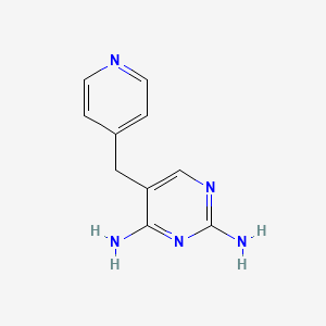 molecular formula C10H11N5 B14465062 Pyrimidine, 2,4-diamino-5-(4-pyridylmethyl)- CAS No. 65873-56-5