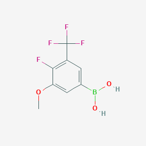 molecular formula C8H7BF4O3 B1446508 4-Fluoro-3-methoxy-5-(trifluoromethyl)phenylboronic acid CAS No. 1701449-45-7