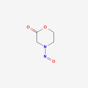 molecular formula C4H6N2O3 B14465086 4-Nitrosomorpholin-2-one CAS No. 67587-53-5