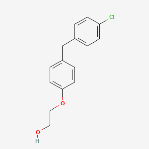 molecular formula C15H15ClO2 B14465118 Ethanol, 2-(4-(p-chlorobenzyl)phenoxy)- CAS No. 70930-63-1