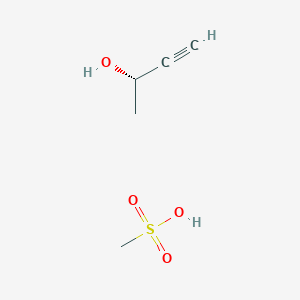 molecular formula C5H10O4S B14465121 Methanesulfonic acid--(2S)-but-3-yn-2-ol (1/1) CAS No. 73647-37-7