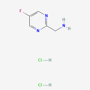 molecular formula C5H8Cl2FN3 B1446516 (5-Fluoropyrimidin-2-yl)methanamine dihydrochloride CAS No. 1373223-30-3