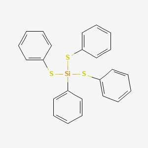 molecular formula C24H20S3Si B14465189 Phenyl[tris(phenylsulfanyl)]silane CAS No. 65849-32-3