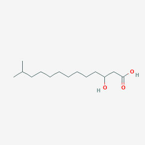 molecular formula C14H28O3 B14465195 3-Hydroxy-12-methyltridecanoic acid CAS No. 73292-32-7