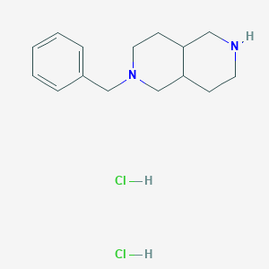 molecular formula C15H24Cl2N2 B1446521 2-Benzyl-decahydro-[2,6]naphthyridine dihydrochloride CAS No. 1263378-31-9