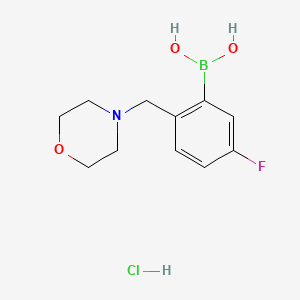 molecular formula C11H16BClFNO3 B1446523 5-Fluoro-2-(morpholinomethyl)phenylboronic acid hydrochloride CAS No. 1451391-80-2