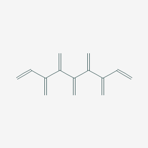 molecular formula C14H16 B14465236 3,4,5,6,7-Pentamethylidenenona-1,8-diene CAS No. 71413-61-1