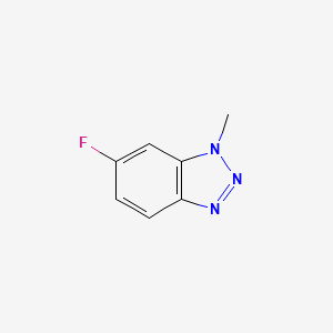 molecular formula C7H6FN3 B1446524 6-Fluoro-1-methyl-1,2,3-benzotriazole CAS No. 1445322-54-2