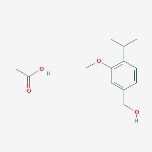 molecular formula C13H20O4 B14465244 Acetic acid;(3-methoxy-4-propan-2-ylphenyl)methanol CAS No. 66498-32-6