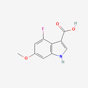 molecular formula C10H8FNO3 B1446527 4-Fluoro-6-methoxyindole-3-carboxylic acid CAS No. 1352396-78-1