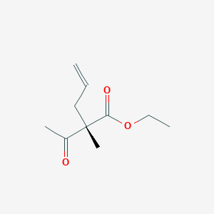 molecular formula C10H16O3 B14465272 ethyl (2S)-2-acetyl-2-methylpent-4-enoate CAS No. 73553-36-3