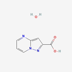 molecular formula C7H7N3O3 B1446529 Pyrazolo[1,5-a]pyrimidine-2-carboxylic acid hydrate CAS No. 1559062-19-9