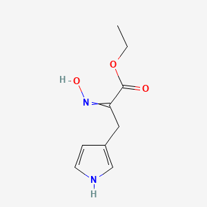 molecular formula C9H12N2O3 B14465362 Ethyl 2-(hydroxyimino)-3-(1H-pyrrol-3-yl)propanoate CAS No. 73473-07-1