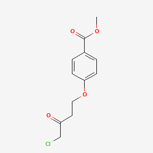 molecular formula C12H13ClO4 B14465371 Methyl 4-(4-chloro-3-oxobutoxy)benzoate CAS No. 72155-17-0