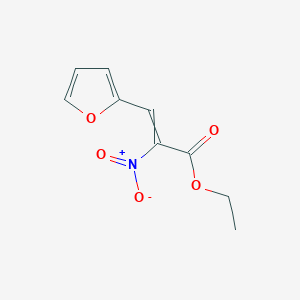 molecular formula C9H9NO5 B14465376 Ethyl 3-(furan-2-yl)-2-nitroprop-2-enoate CAS No. 73604-88-3