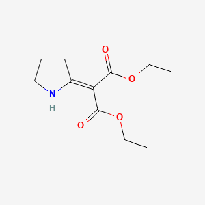 molecular formula C11H17NO4 B14465399 Diethyl (pyrrolidin-2-ylidene)propanedioate CAS No. 73181-16-5