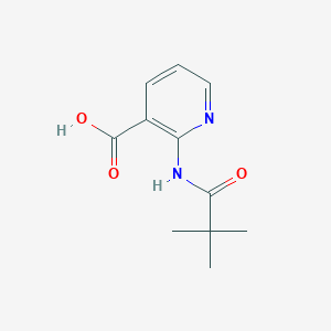 molecular formula C11H14N2O3 B144654 2-(2,2-Dimethyl-propionylamino)-nicotinic acid CAS No. 125867-25-6