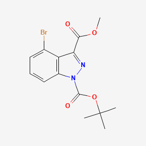B1446541 1-Boc-4-bromo-1H-indazole-3-carboyxlic acid methyl ester CAS No. 1190320-84-3