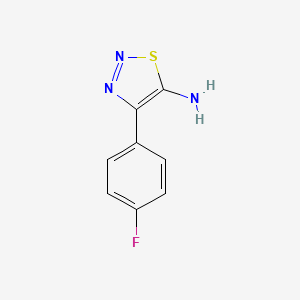 molecular formula C8H6FN3S B1446545 4-(4-Fluorophenyl)-1,2,3-thiadiazol-5-amine CAS No. 929340-87-4