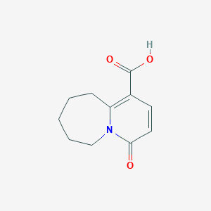 molecular formula C11H13NO3 B1446550 4-Oxo-4,6,7,8,9,10-hexahydropyrido[1,2-a]azepine-1-carboxylic acid CAS No. 1515186-97-6