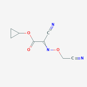 molecular formula C8H7N3O3 B14465500 Cyclopropyl cyano[(cyanomethoxy)imino]acetate CAS No. 70791-78-5
