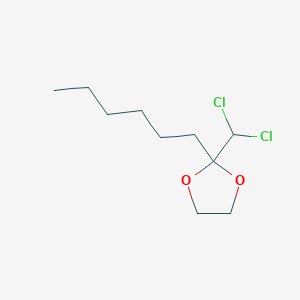 molecular formula C10H18Cl2O2 B14465519 2-(Dichloromethyl)-2-hexyl-1,3-dioxolane CAS No. 67516-73-8