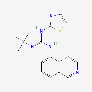 molecular formula C17H19N5S B14465524 Guanidine, N-(1,1-dimethylethyl)-N'-5-isoquinolinyl-N''-2-thiazolyl- CAS No. 72041-87-3