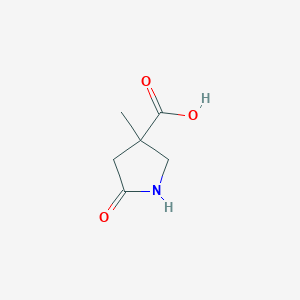 molecular formula C6H9NO3 B1446563 3-Methyl-5-oxopyrrolidine-3-carboxylic acid CAS No. 1508803-85-7