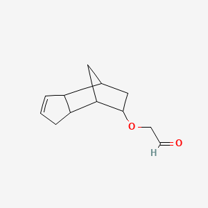 molecular formula C12H16O2 B14465643 Acetaldehyde, ((3a,4,5,6,7,7a-hexahydro-4,7-methano-1H-inden-6-yl)oxy)- CAS No. 72927-85-6