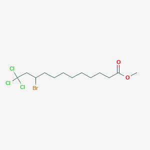 molecular formula C13H22BrCl3O2 B14465680 Dodecanoic acid, 10-bromo-12,12,12-trichloro-, methyl ester CAS No. 65808-38-0