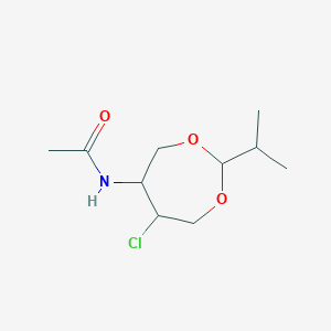 molecular formula C10H18ClNO3 B14465721 N-[6-Chloro-2-(propan-2-yl)-1,3-dioxepan-5-yl]acetamide CAS No. 69807-41-6