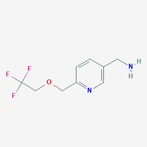 molecular formula C9H11F3N2O B1446574 {6-[(2,2,2-三氟乙氧基)甲基]吡啶-3-基}甲胺 CAS No. 1513116-05-6