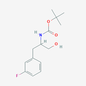 molecular formula C14H20FNO3 B1446577 Tert-butyl 3-(3-fluorophenyl)-1-hydroxypropan-2-ylcarbamate CAS No. 1199781-37-7