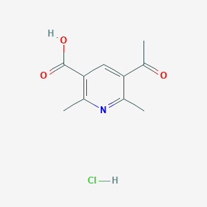 molecular formula C10H12ClNO3 B1446578 5-乙酰基-2,6-二甲基吡啶-3-羧酸盐酸盐 CAS No. 1797376-43-2