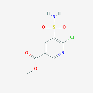 molecular formula C7H7ClN2O4S B1446579 Methyl 6-chloro-5-sulfamoylpyridine-3-carboxylate CAS No. 1803582-37-7