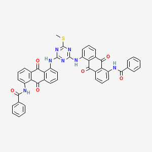 molecular formula C46H29N7O6S B14465799 Benzamide, n,n'-[[6-(methylthio)-1,3,5-triazine-2,4-diyl]bis[imino(9,10-dihydro-9,10-dioxo-5,1-anthracenediyl)]]bis- CAS No. 71459-28-4