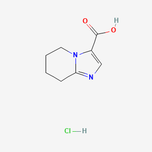 molecular formula C8H11ClN2O2 B1446584 5H,6H,7H,8H-imidazo[1,2-a]pyridine-3-carboxylic acid hydrochloride CAS No. 1803585-40-1