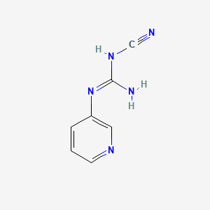 molecular formula C7H7N5 B14465844 Guanidine, 2-cyano-1-(3-pyridyl)- CAS No. 67026-32-8