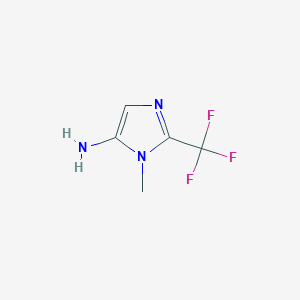 molecular formula C5H6F3N3 B1446588 1-Methyl-2-(trifluoromethyl)-1H-imidazol-5-amine CAS No. 1368300-02-0